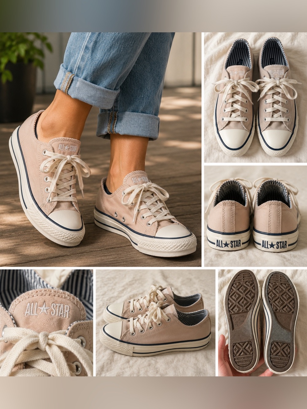 Converse All Star Low Top Sneakers Blush Pink Canvas Women’s 9.5